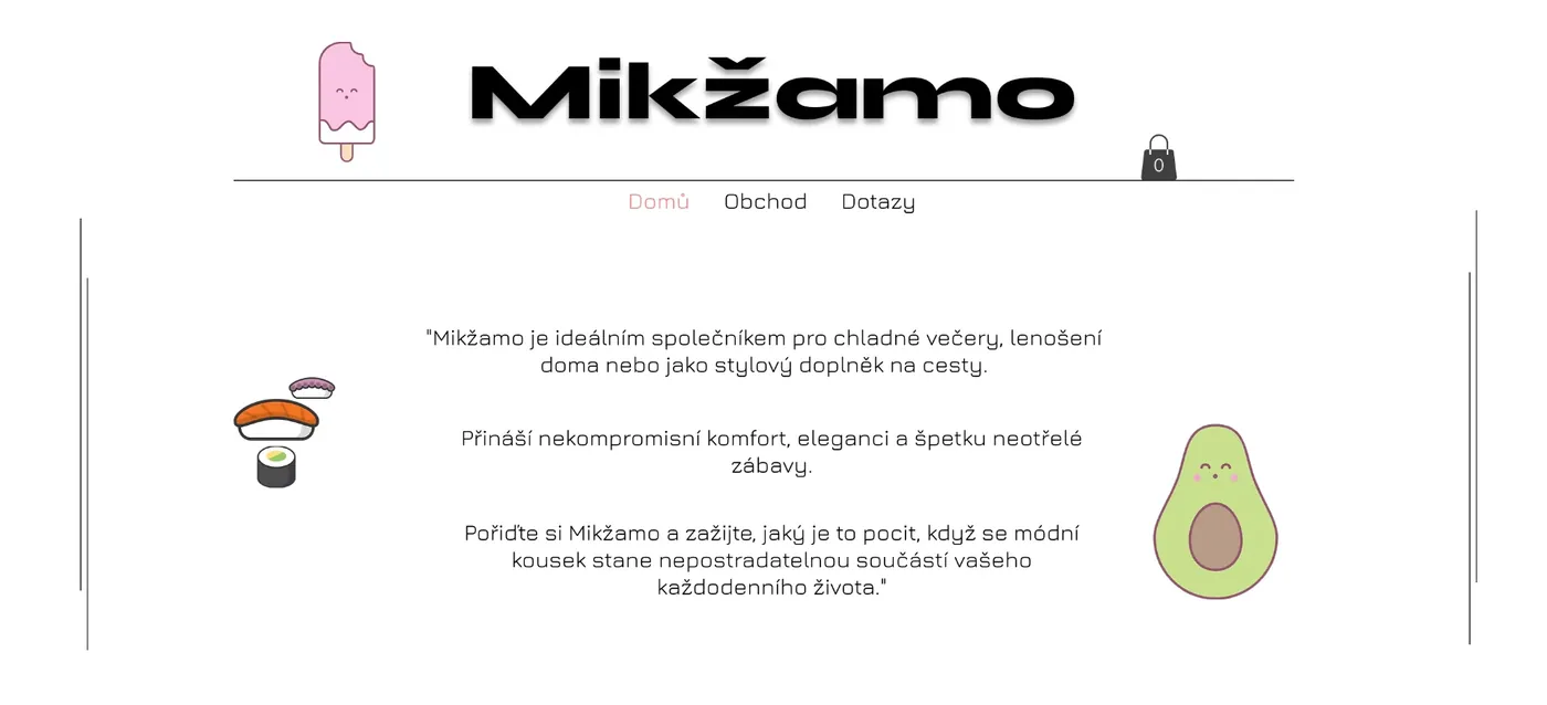 E-shop Mikžamo – tvorba e-shopu